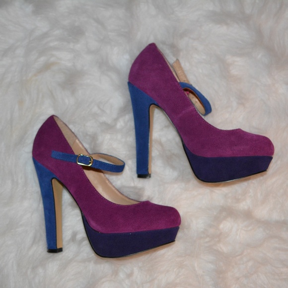 purple mary jane heels